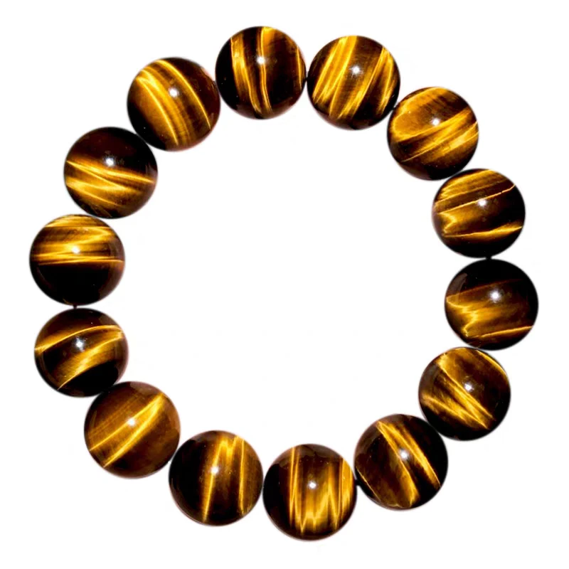 天然木变石虎眼石黄虎眼闪电爆闪M纹手链男女情侣手串