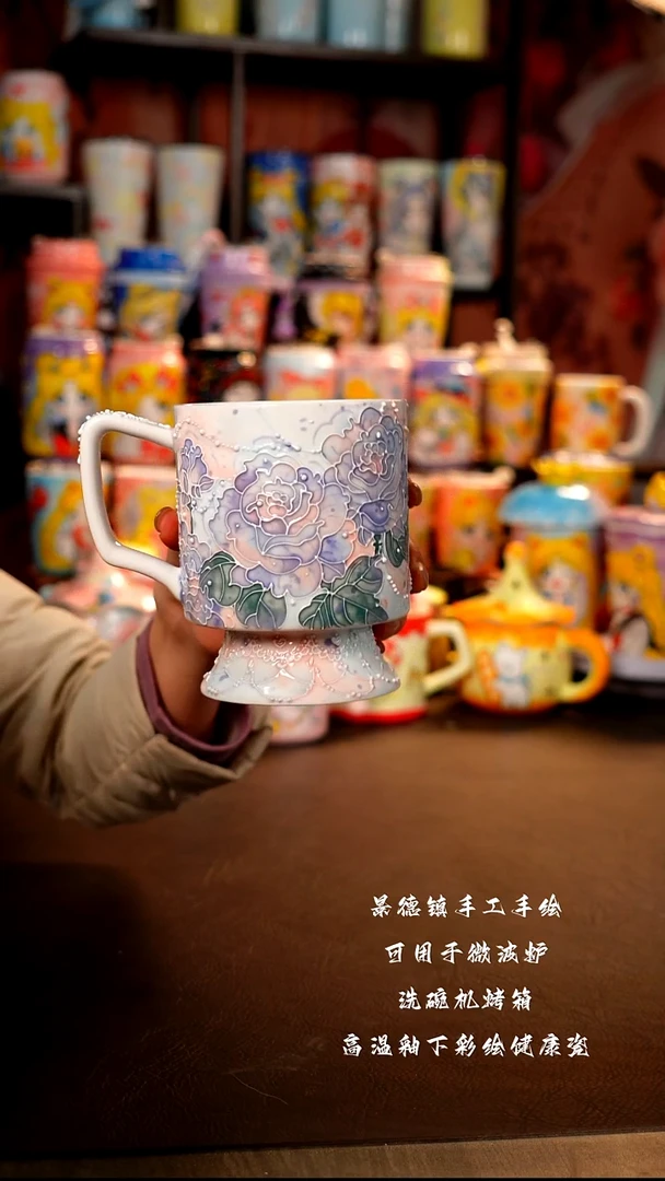 景德镇陶瓷手绘杯杯