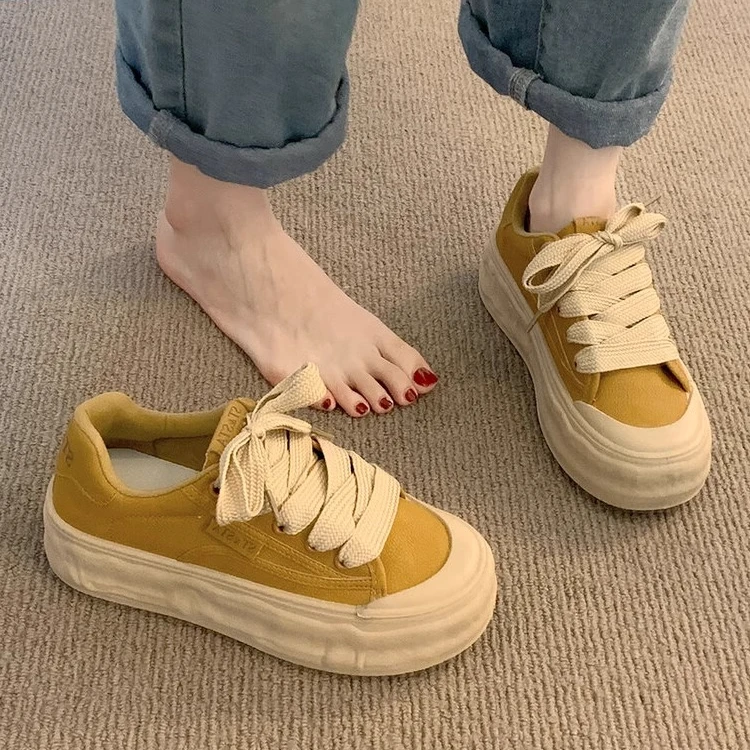 女鞋子德训鞋2025秋季新款百搭厚底松糕鞋休闲鞋时尚爆款夏季板鞋