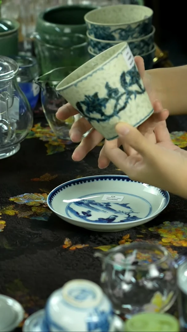 中秋国庆景德镇手绘瓷器