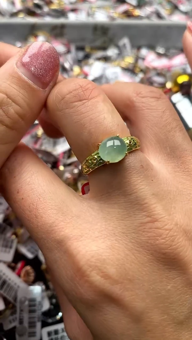 【闪购商品】翡翠戒指银S925镶嵌1111111     9