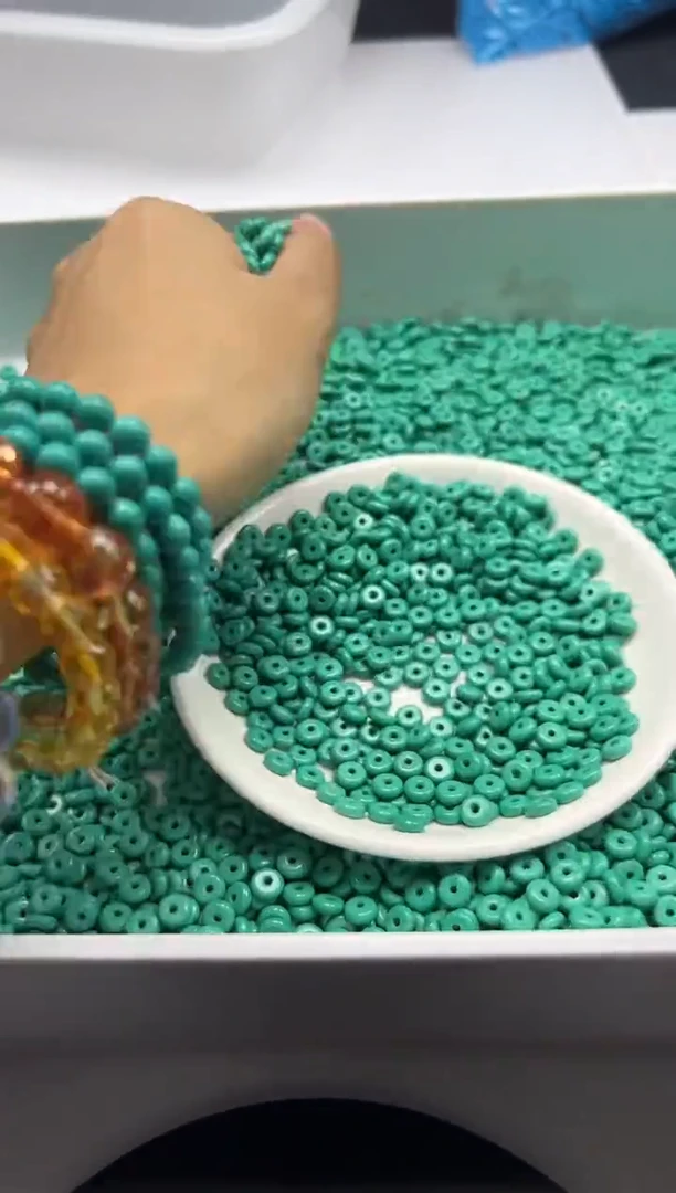 未镶嵌颈饰玛瑙/玉髓W1864高瓷玉化绿*松算盘6*3mm*30颗