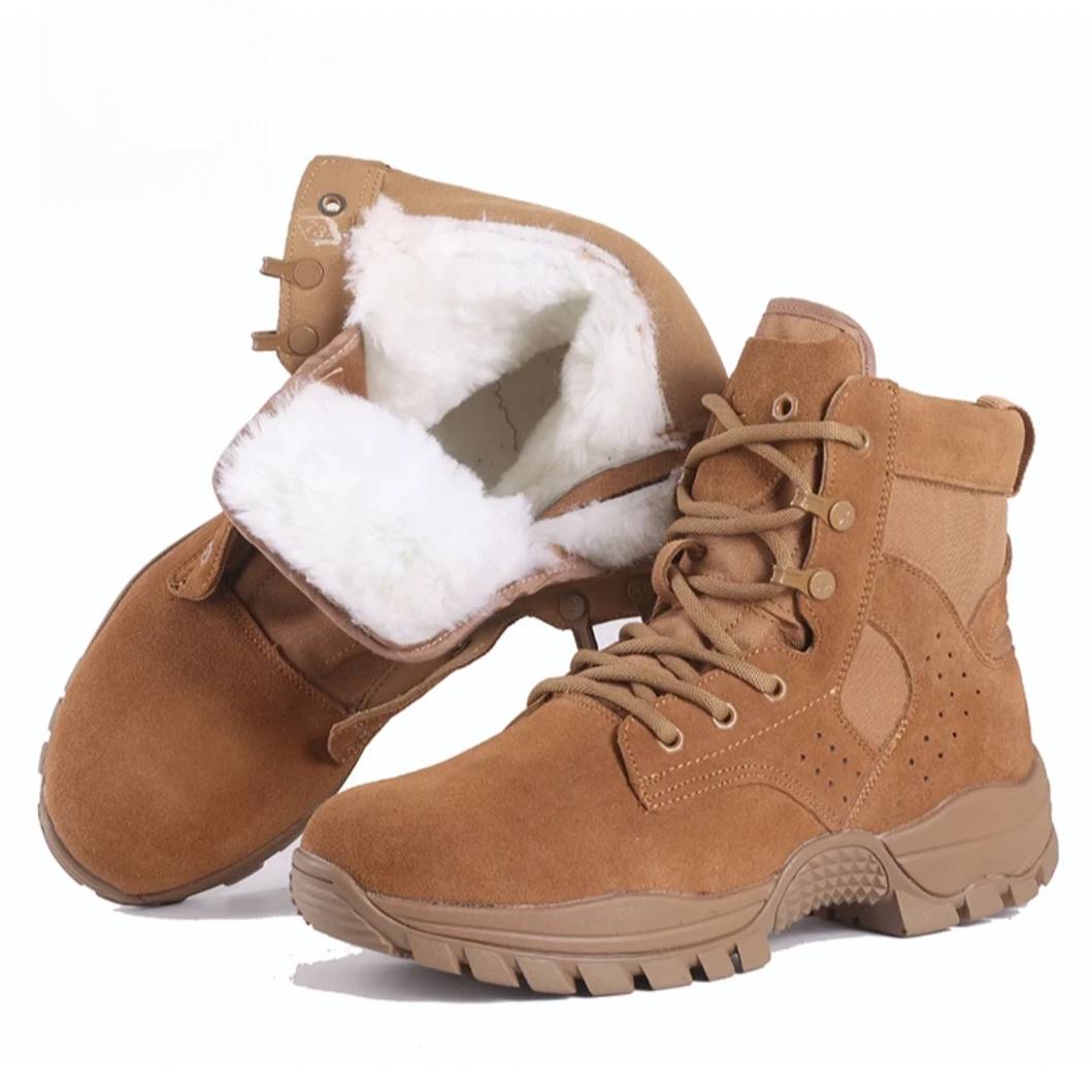 Jinho/金猴冬季羊毛中帮防滑尔滨防水登山作训练靴QT8011B-1