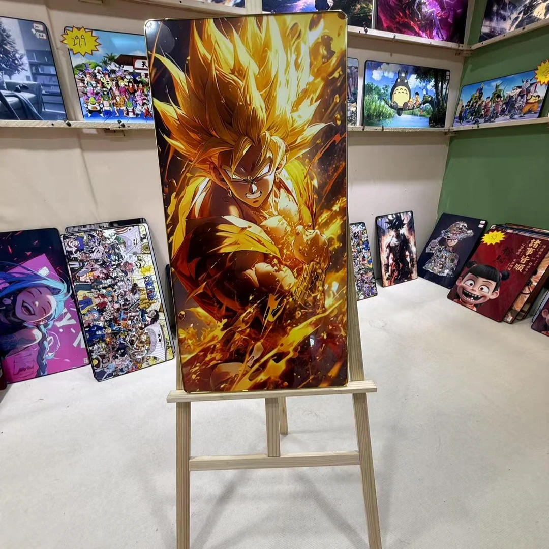 七龙珠超级赛亚人悟空晶瓷水晶装饰画40-80-w674