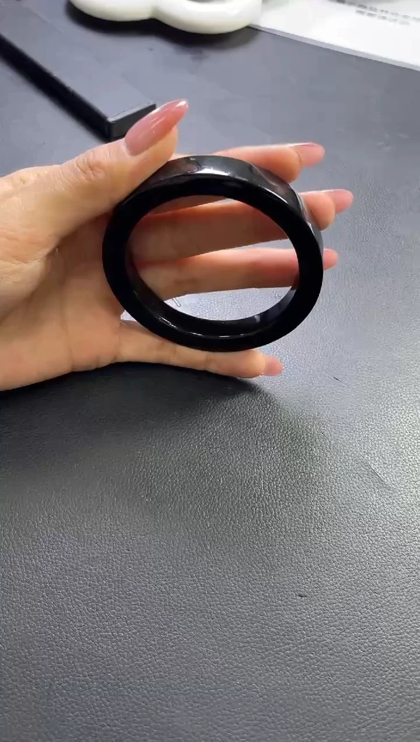 未镶嵌手镯定制翡翠陈***间手镯乌鸡