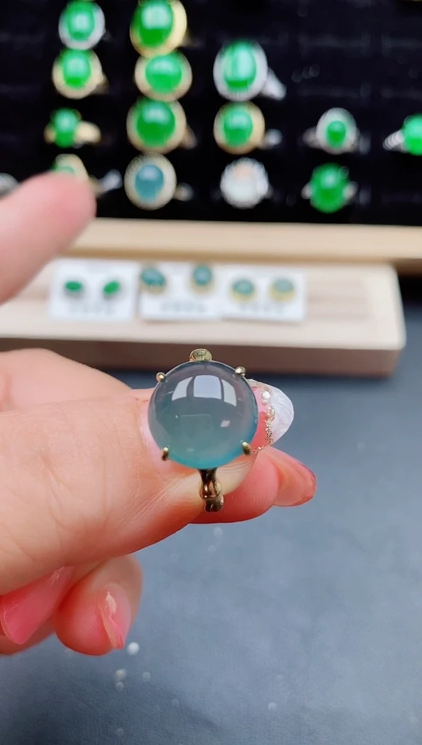 【闪购商品】翡翠戒指银S925镶嵌0805080
