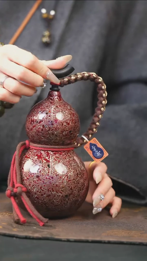 【闪购商品】XF158漆艺酒葫芦不包手串及旋转底座