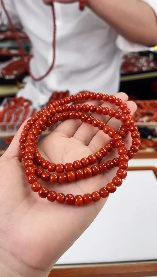 【闪购商品】南红玛瑙瓦西老型多圈6+未镶嵌一个/条