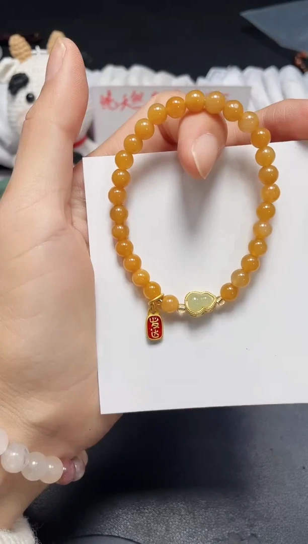 【闪购商品】石英质玉手链未镶嵌冰黄卡6