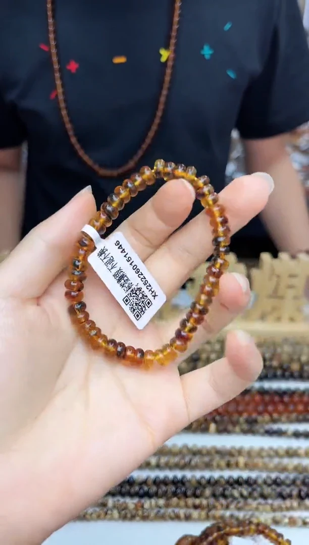 未镶嵌琥珀裸石抚顺琥珀7+手串