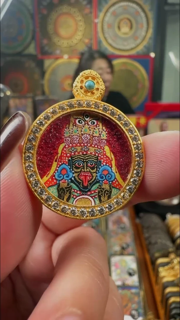 吊坠梵绘天集手绘唐卡扎基