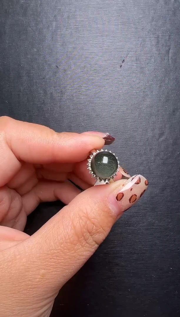 未镶嵌戒指水晶绿幽灵戒指 JP56619