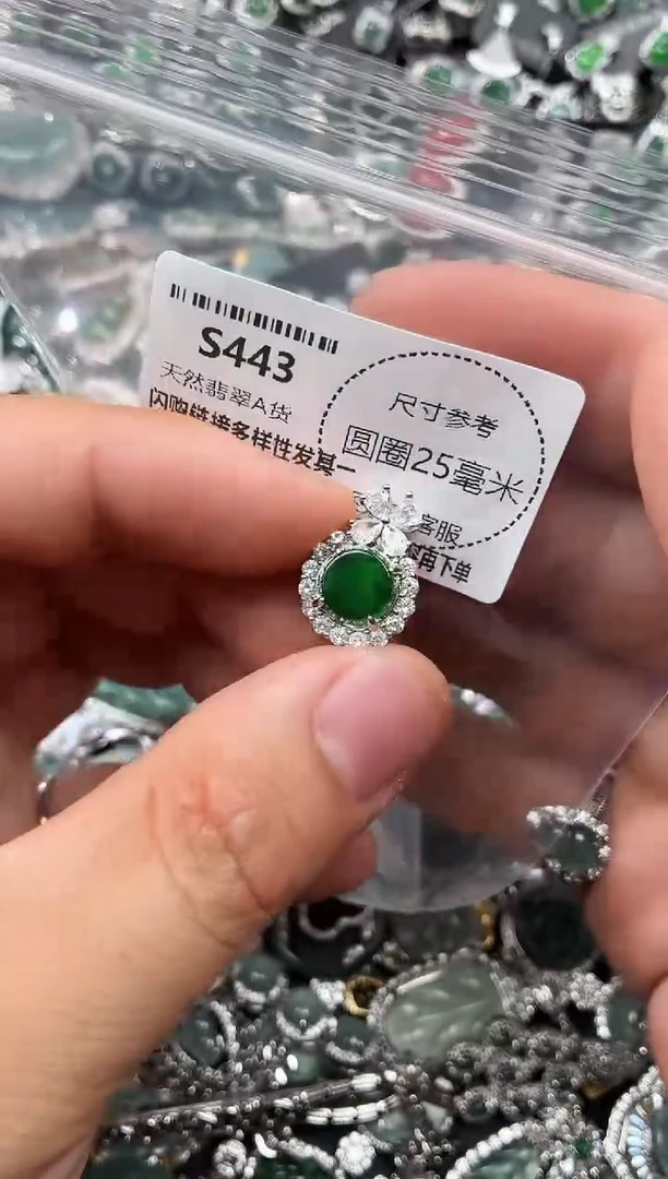 翡翠未镶嵌颈饰S443吊坠