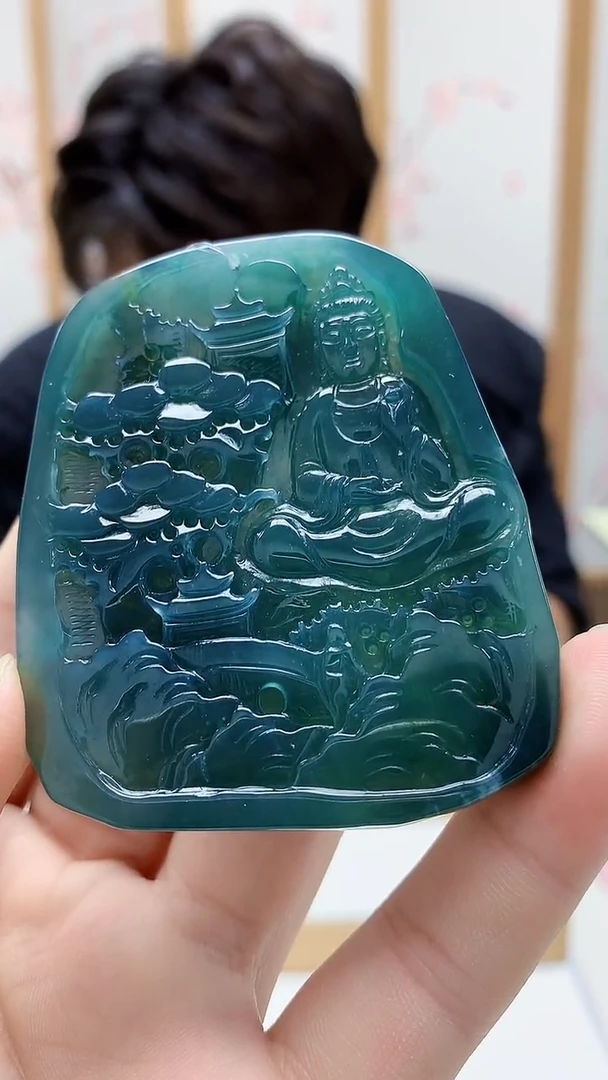 未镶嵌定制翡翠5145bb-毛货挂件11