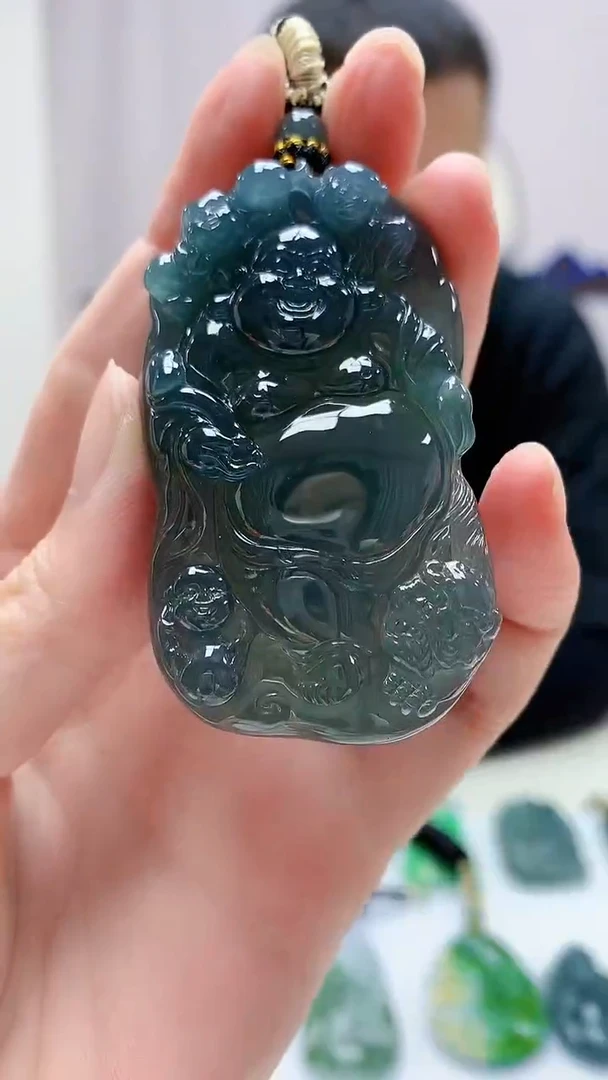 定制翡翠未镶嵌4898zm-毛货挂件佛公123