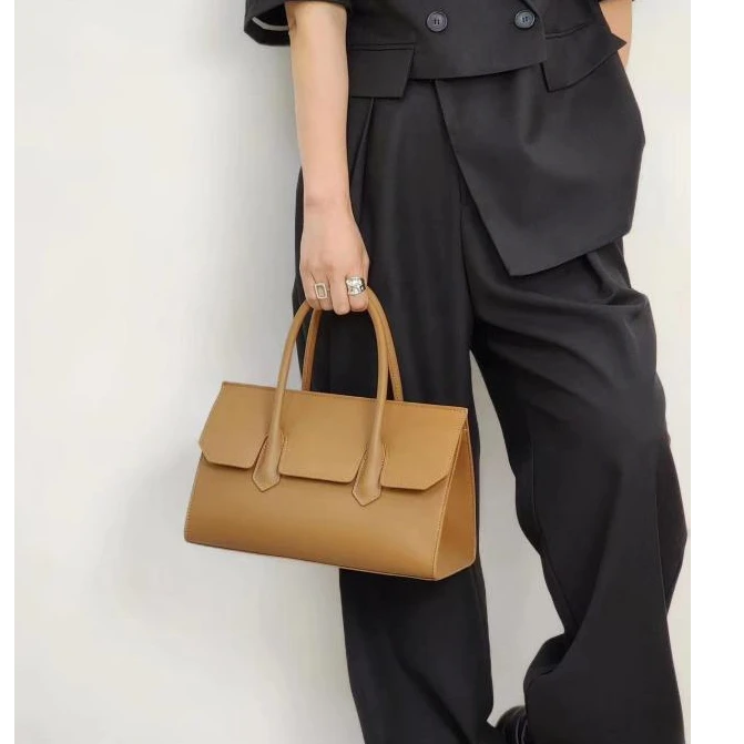 【Yì CHEN】SLBL-2853-金棕 时尚女士新款手提单肩斜挎包轻奢