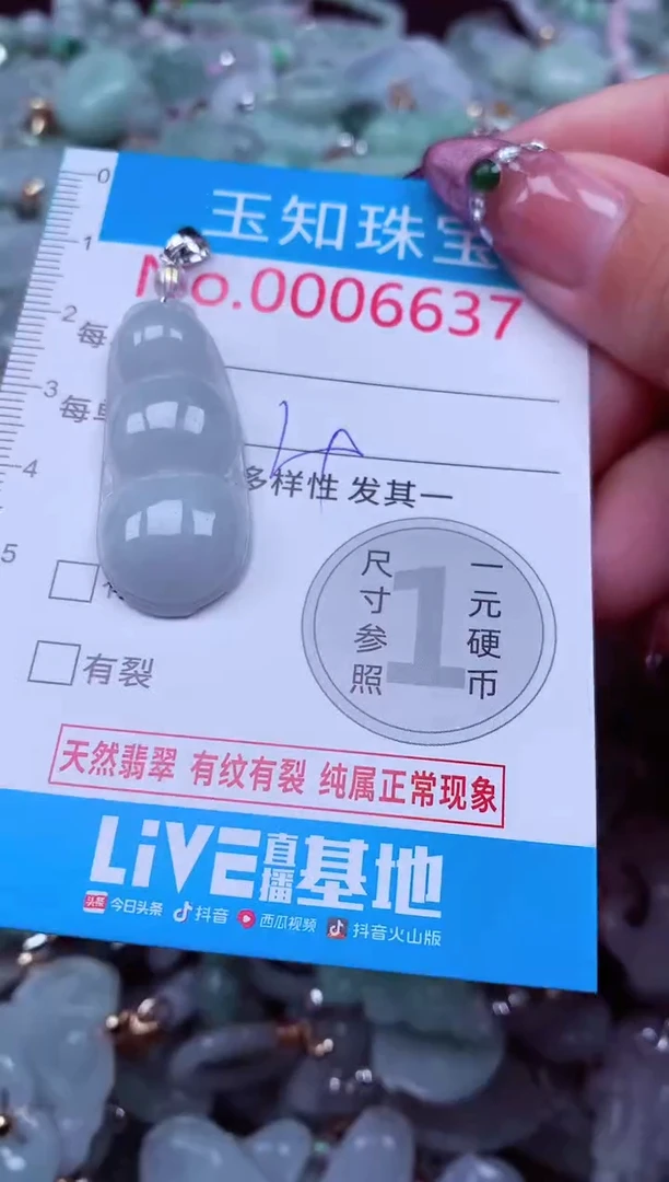 吊坠(不含链)未镶嵌翡翠6637