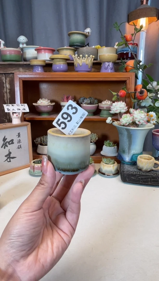瓷片593知木小芳花盆
