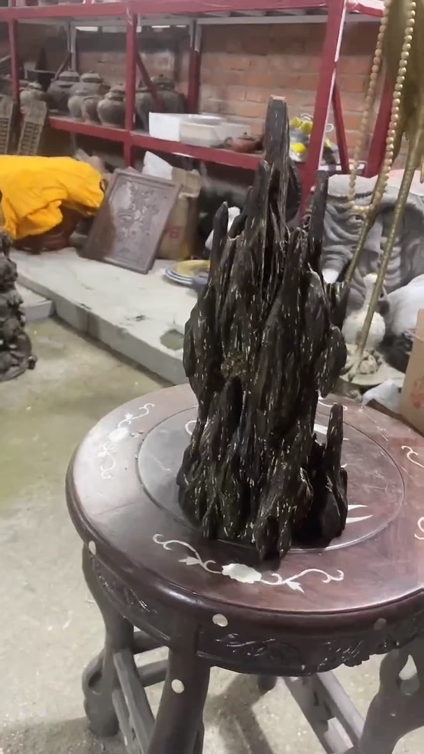 【闪购商品】木木雕新年快乐 香木摆件