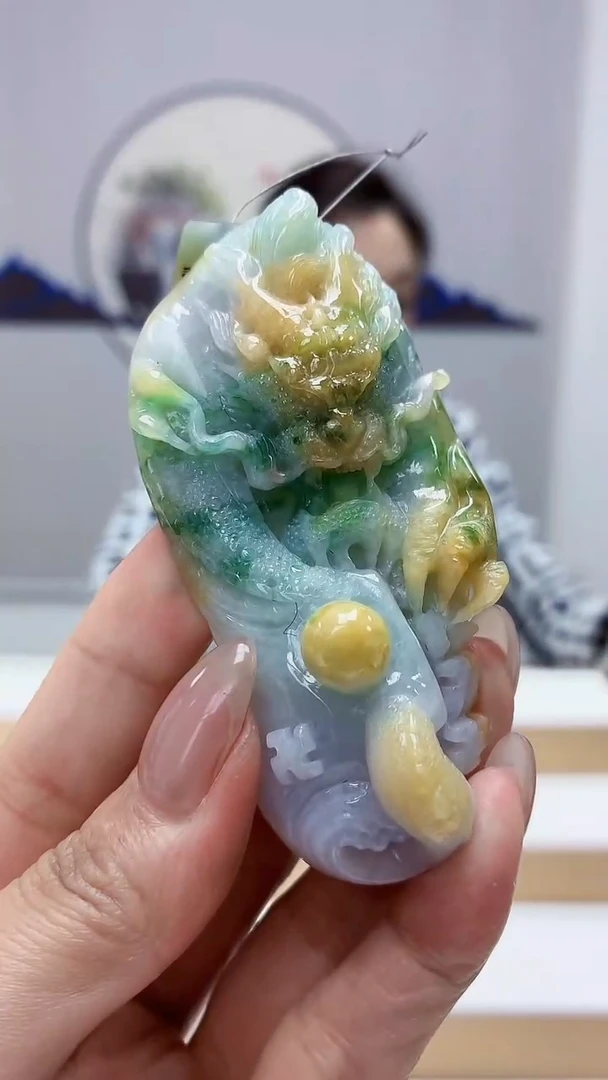 未镶嵌定制翡翠5160MM-毛货挂件71