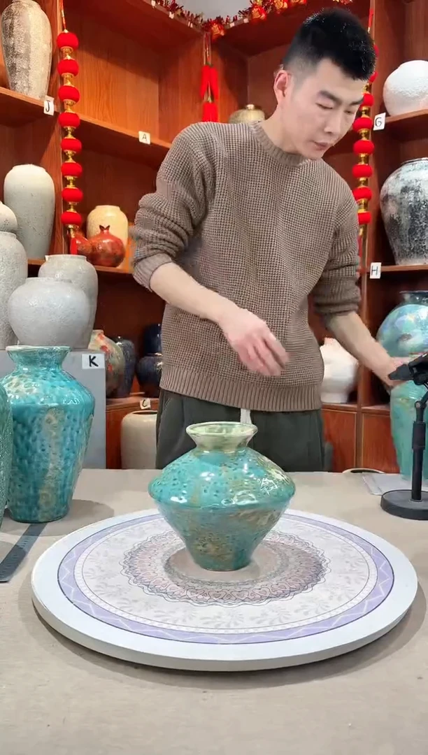 【闪购商品】瓶陶瓷花瓶 无花 手工彩陶小号