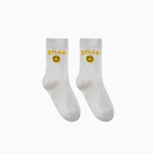 幼悠直筒袜子春秋新款中筒袜活力色彩提花女宝宝亲肤弹力袜 S0631