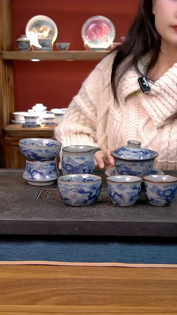 简装家用款6件套 老陶泥开片纹陶瓷茶具