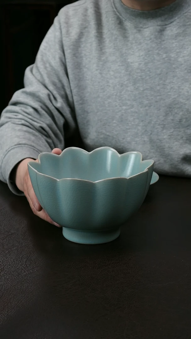 【闪购商品】其他汝官窑莲花温碗32