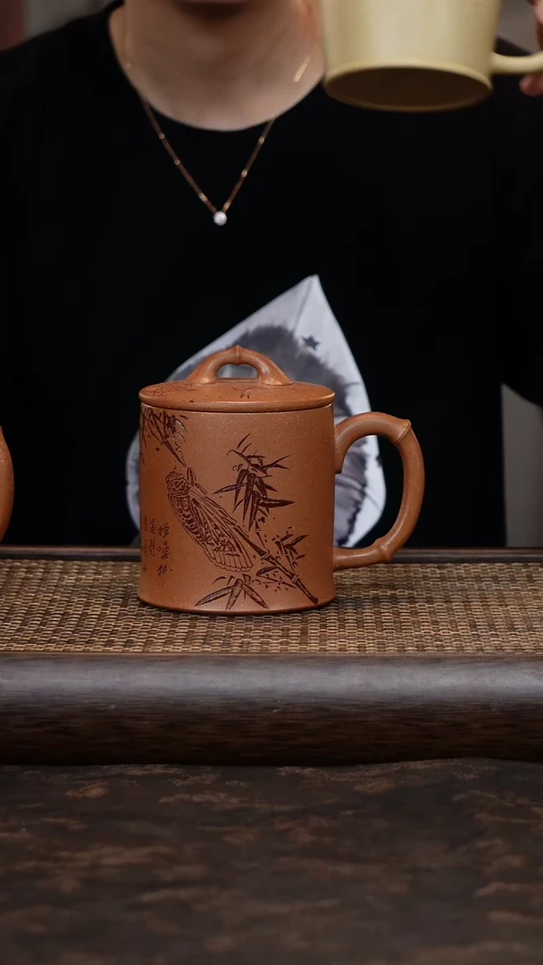 茶杯紫砂黄降坡蝉鸣