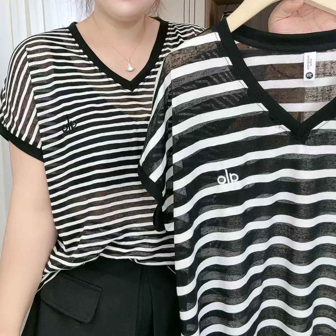 2568洋气宽松百搭条纹上衣
