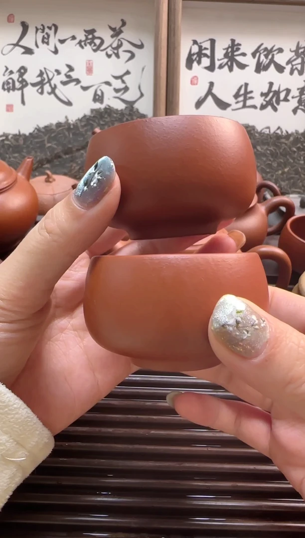 【闪购商品】紫砂茶壶宜兴原矿朱泥小口杯4只