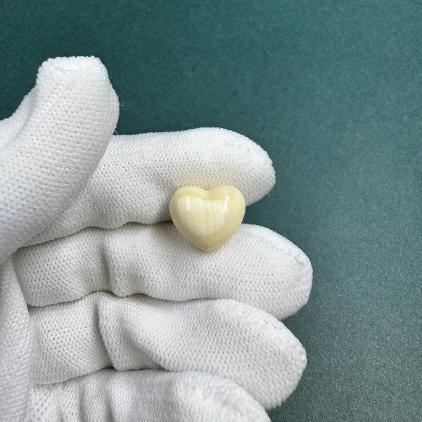 N1159天然猛犸猛犸牙爱心配饰支持鉴定假一罚四