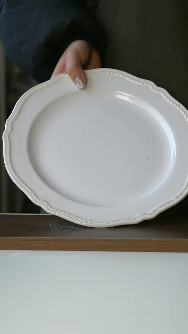 【闪购商品】陶瓷微瑕麦穗浮雕牛排盘25.5cm@4-2@