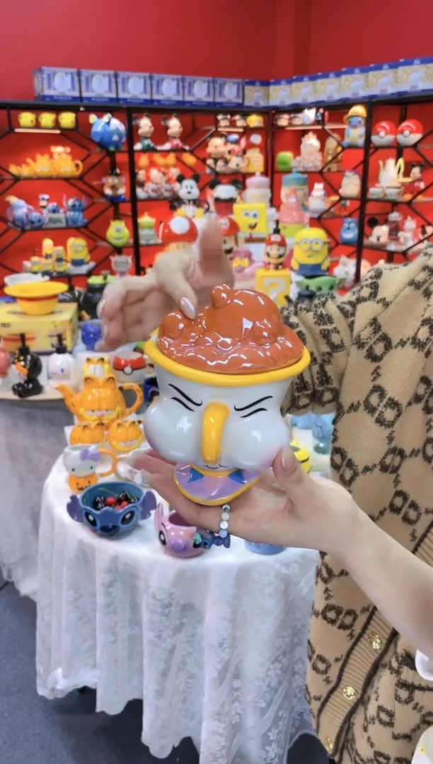 【闪购商品】1@@嘟嘟嘴阿奇陶瓷盖杯