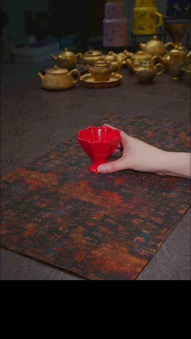 杯【宜景窑中国红系列】摘星