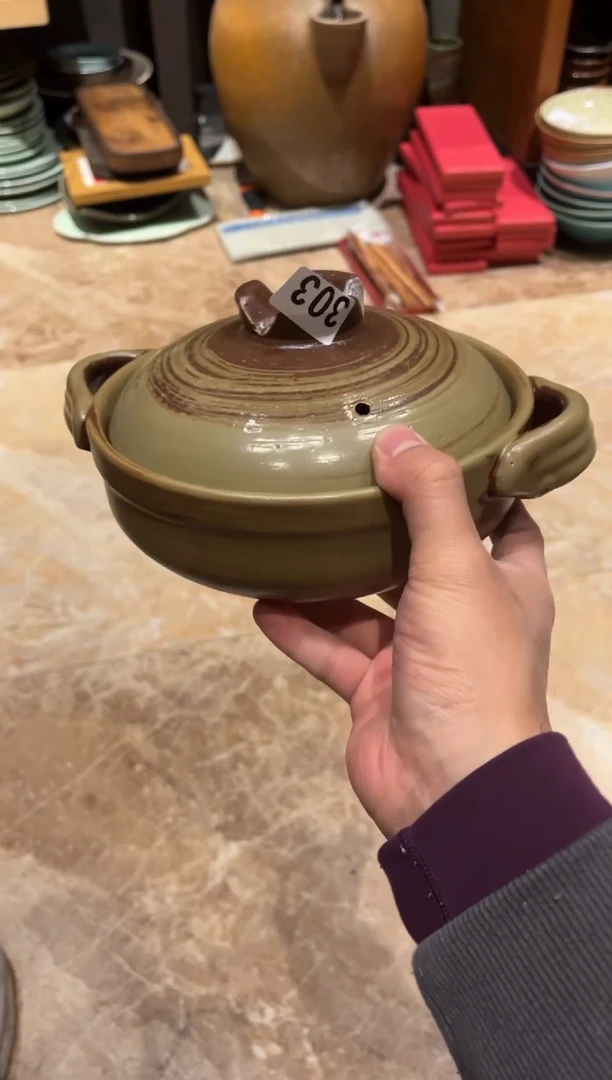 【闪购商品】瓷片303 绿小的砂锅1个