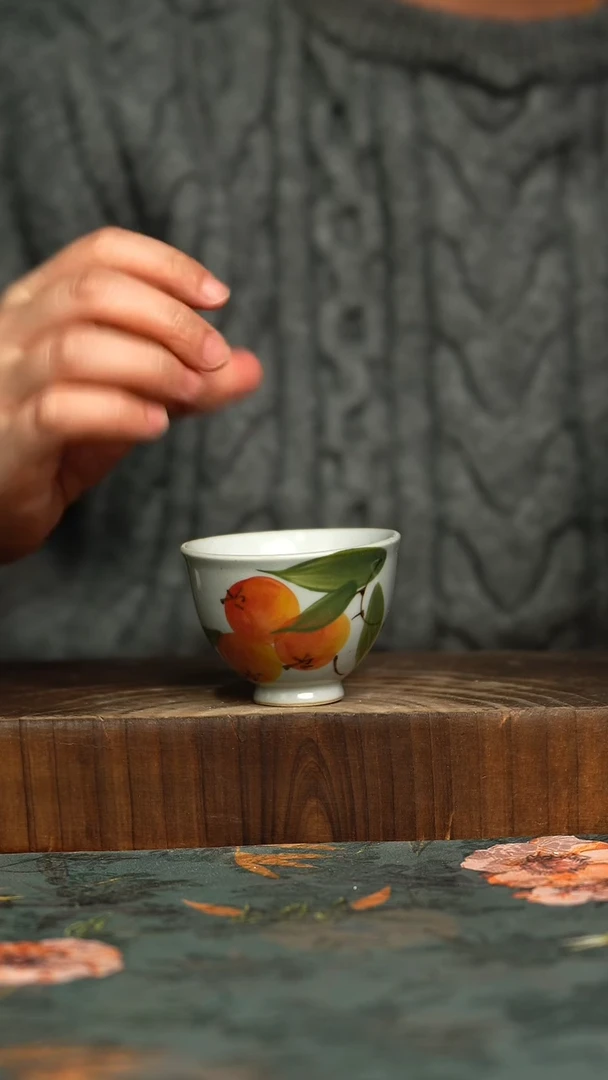 杯釉下彩手工手绘同款陶器