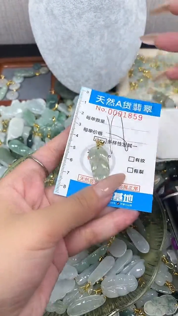 翡翠未镶嵌颈饰净货挂件-1859