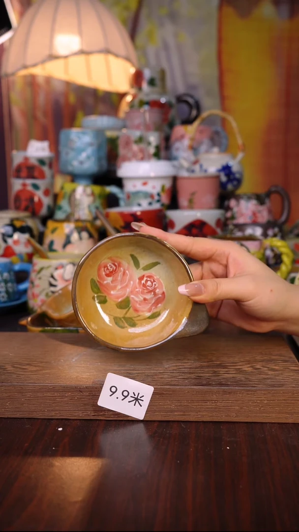 杯子陶泥垚手作 景德镇手工手绘陶瓷器物