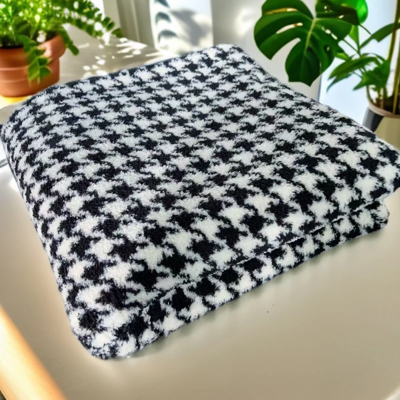 【千鸟格毯】180*200cm加厚毛毯家用盖毯多功能绒毯卧室床单