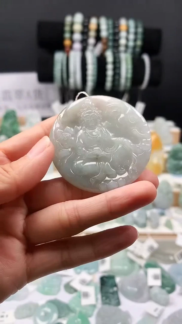吊坠(不含链)未镶嵌翡翠91 普贤菩萨吊坠（龙，蛇）
