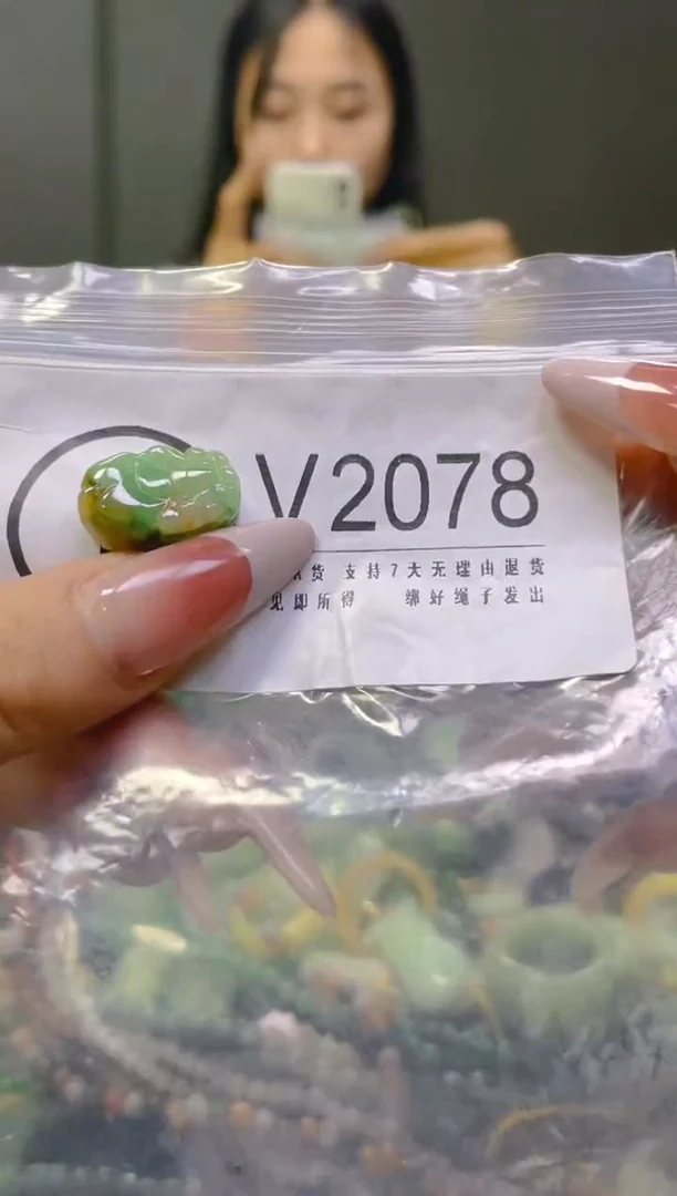 翡翠未镶嵌颈饰/V/翡翠A货一图一物