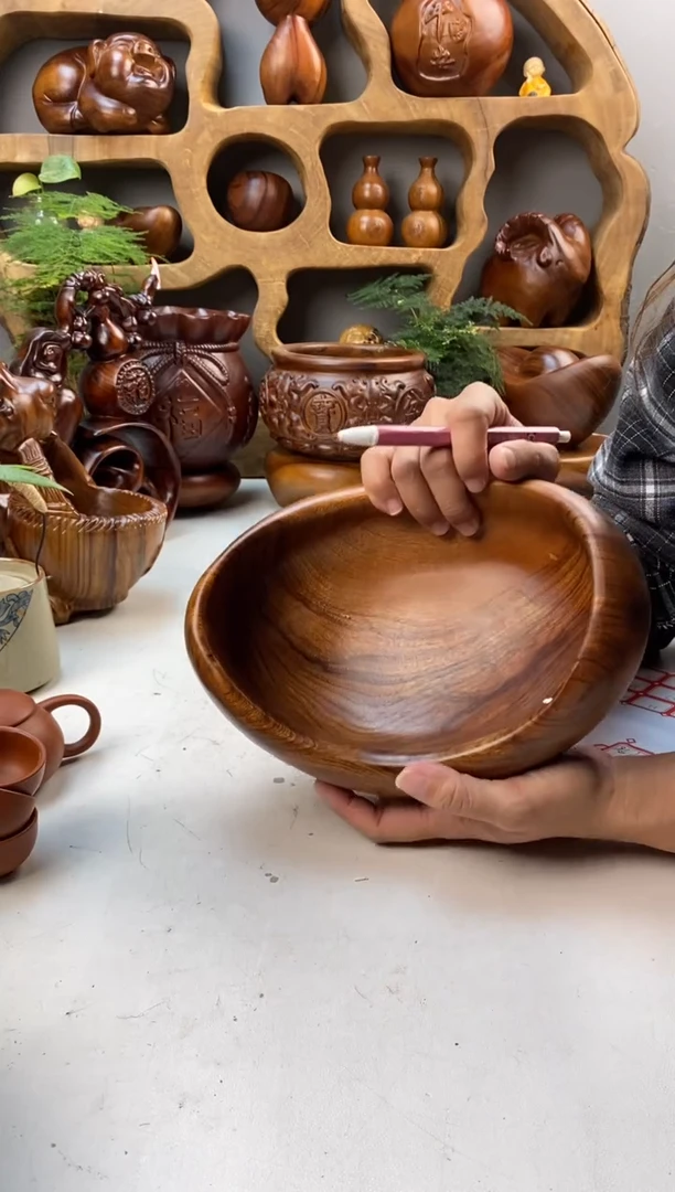 香樟木A22元宝果盆/尺寸