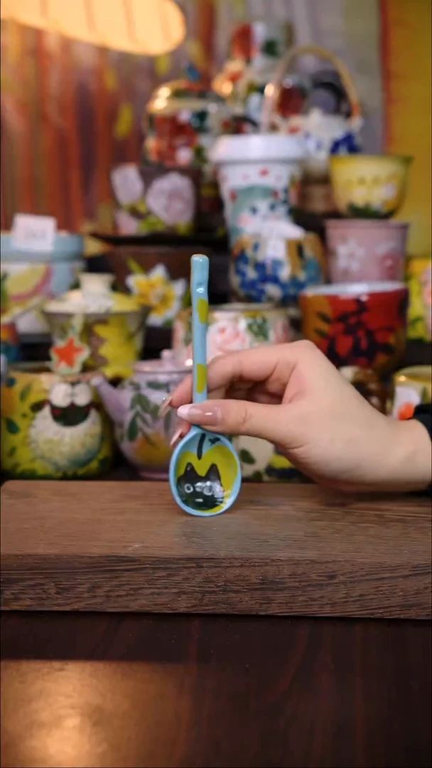 杯子陶泥垚手作 景德镇手工手绘陶瓷器物