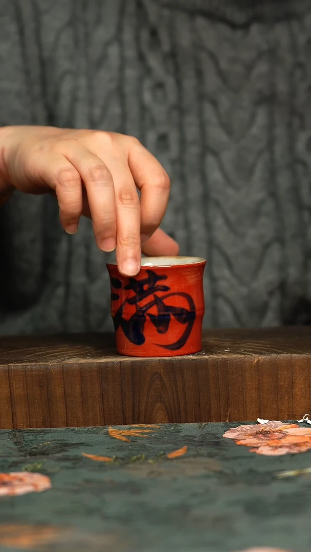 杯釉下彩手工手绘同款陶器