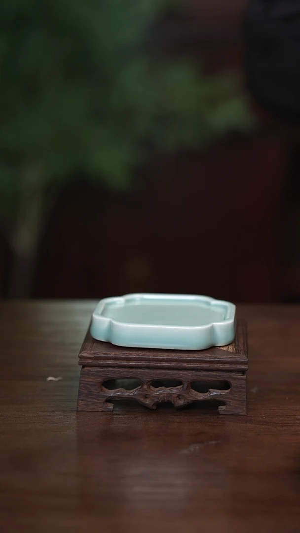 【闪购商品】清凉寺原产地仿古仿釉手工汝瓷杯垫