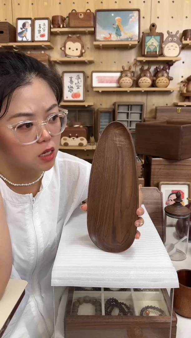 木北美黑胡桃整木瓜子盘