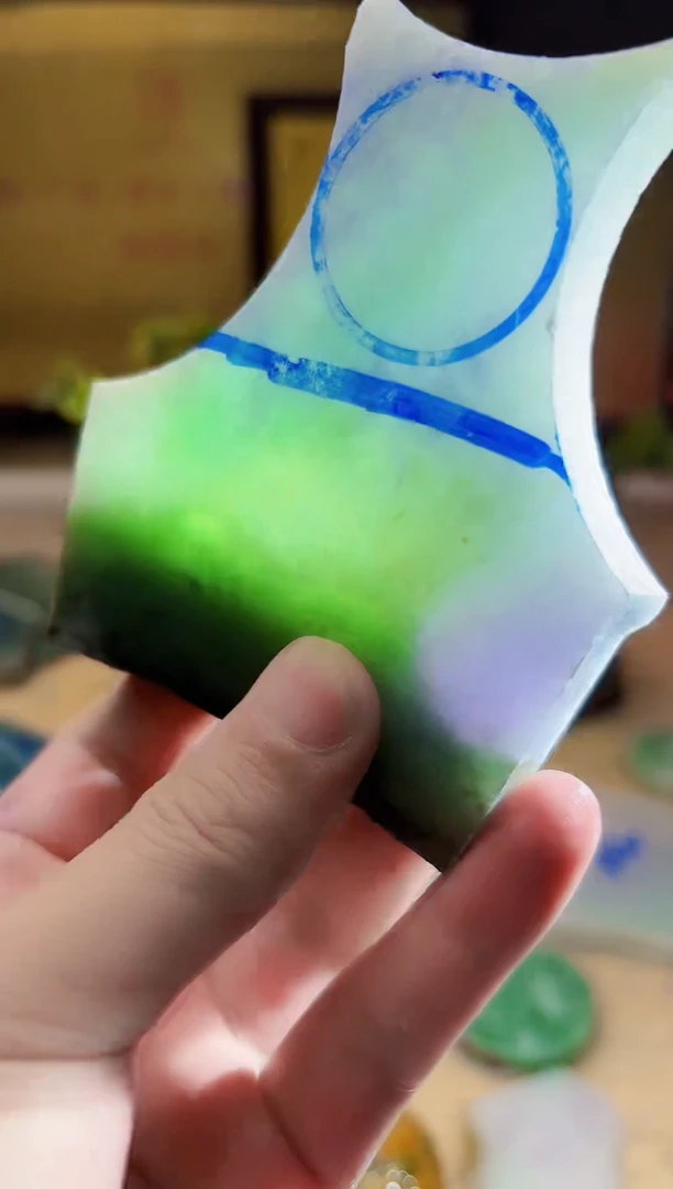 翡翠挂件银S925镶嵌A货张麦9099