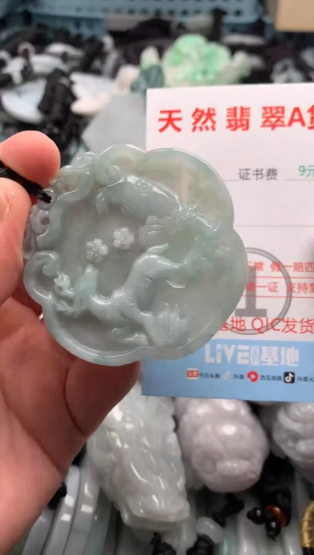 翡翠未镶嵌吊坠(不含链)1