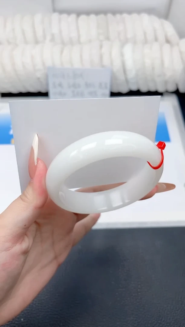 未镶嵌手镯和田玉38-宽胎白玉60.3